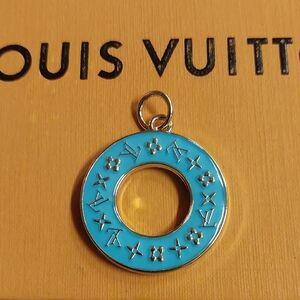 LV Turquoise Double Sided Circle Charm Pendant